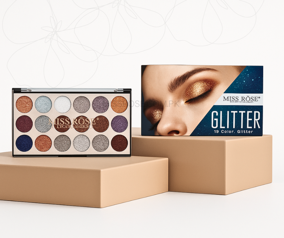 Miss Rose Professional Make-Up Glitter 18 Color Glitter Kit