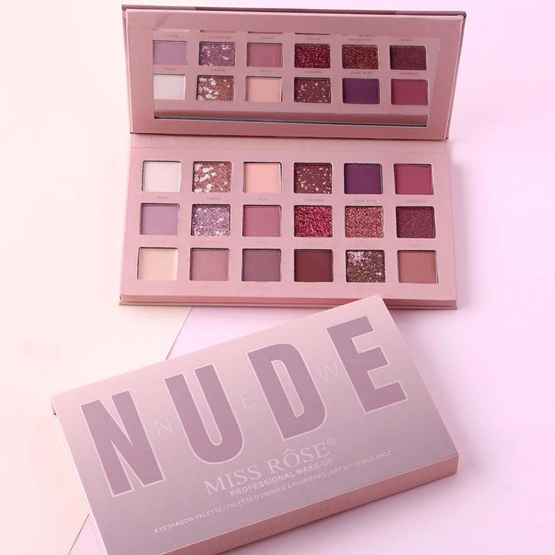 Nude Matte Eyeshadow Palette Glitter Eye Shadow Palate 18 Colors Matte eyeshadow Kit Pallate